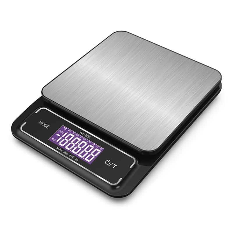 6KG/10KG Digital Food Scale Waterproof Rechargeable Electronic Scale LED Backlit Display Weight Scale Multifunctional
