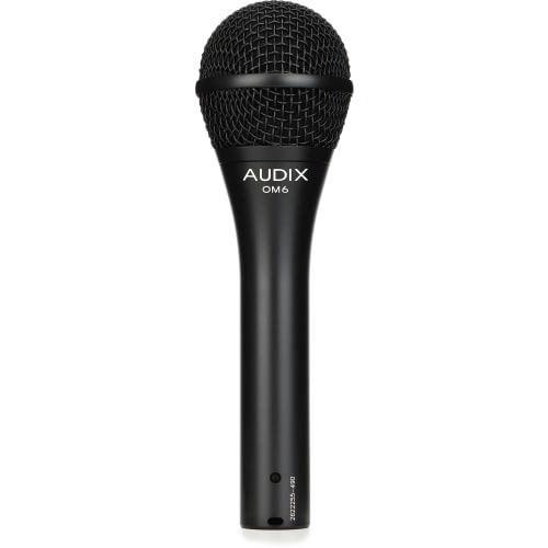 AUDIX OM6 Handheld Dynamic Microphone, Super Cardioid, Black, for Vocals, Live Performances, and Studio Recording