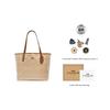 New COACH City Coated Canvas With Leather Tote Bag Shopping Bag Shoulder Bag Handbag Women's Milk Tea Beige 5696-IMNLJ