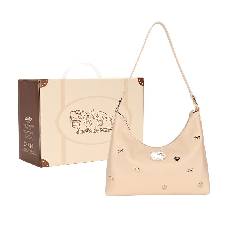New Sanrio PU Shoulder Bag Large Size Women's Khaki HHF24997