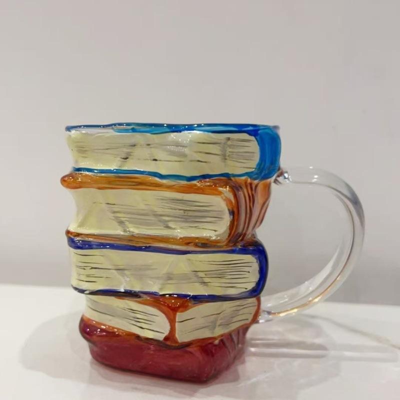 

Painted Book Mug Painted Book Cup Peripheral Toys Ornament Glass Mug Coffee Cup Decoration Handicrafts Gift чёрный