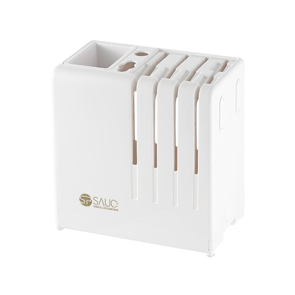 

Компактный держатель для ножей большой вместимости, сушилка для посуды, подставка для ножей и палочек для еды для кухни белый