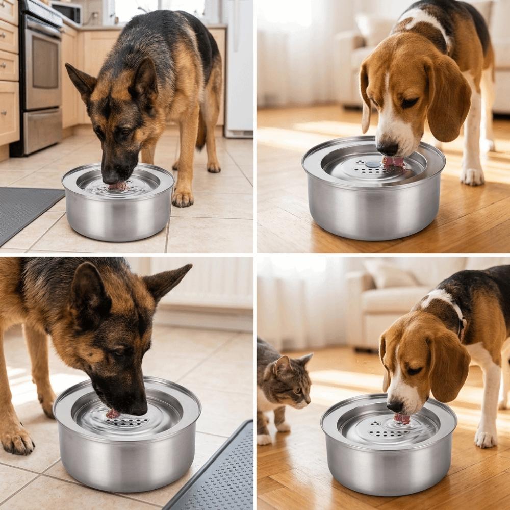 Anti Splash Floating Dog Bowl Large Capacity Large Capacity Dog Water Bowl Daily Pet Feeding