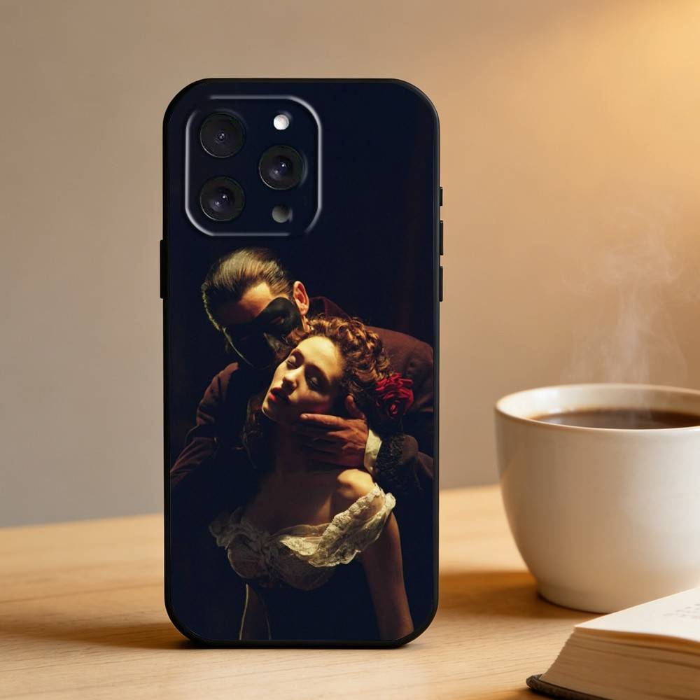 The Phantom of the Opera Phone Case For iPhone 16,15,14,13,12,17,Pro Max,Plus Silicone Black Case