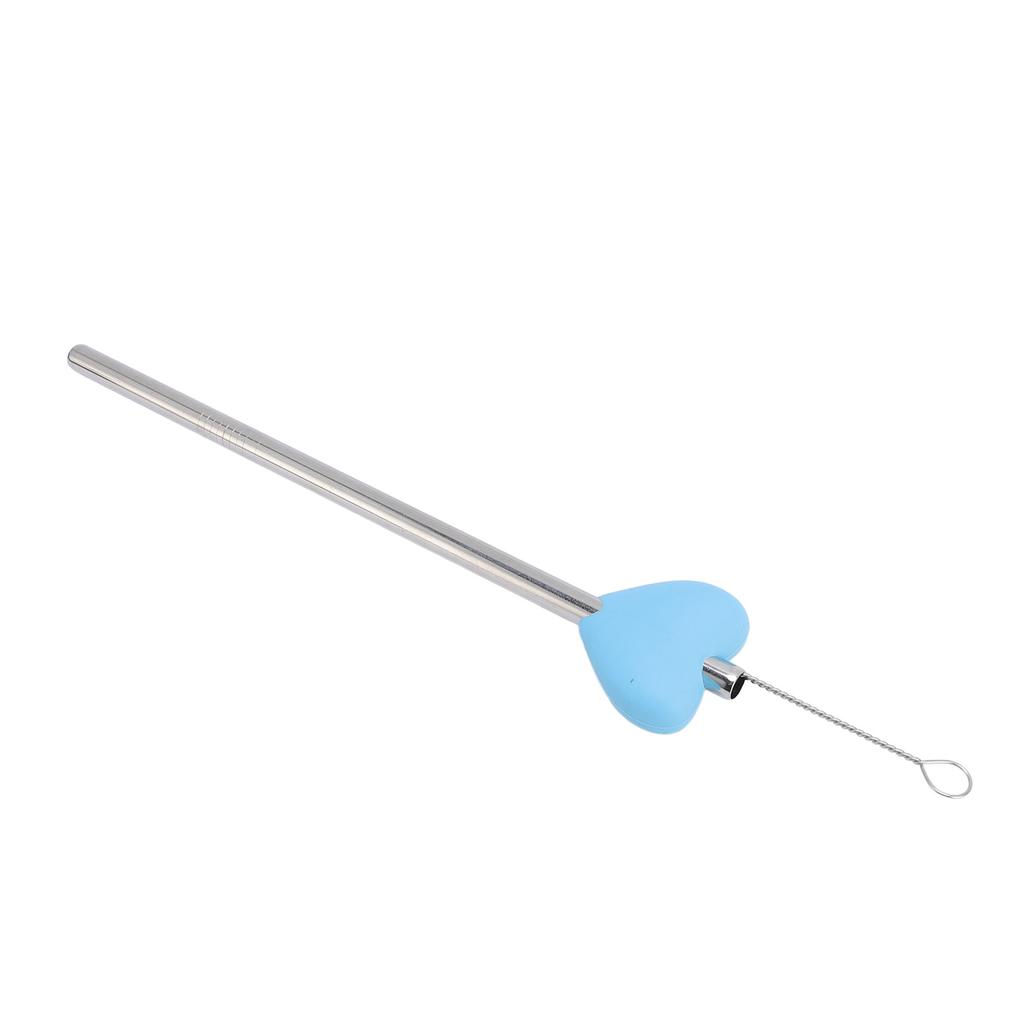 Stainless Steel Drinking Straw with Cleaning Brush Reusable Metal Straight Drinking Straw for