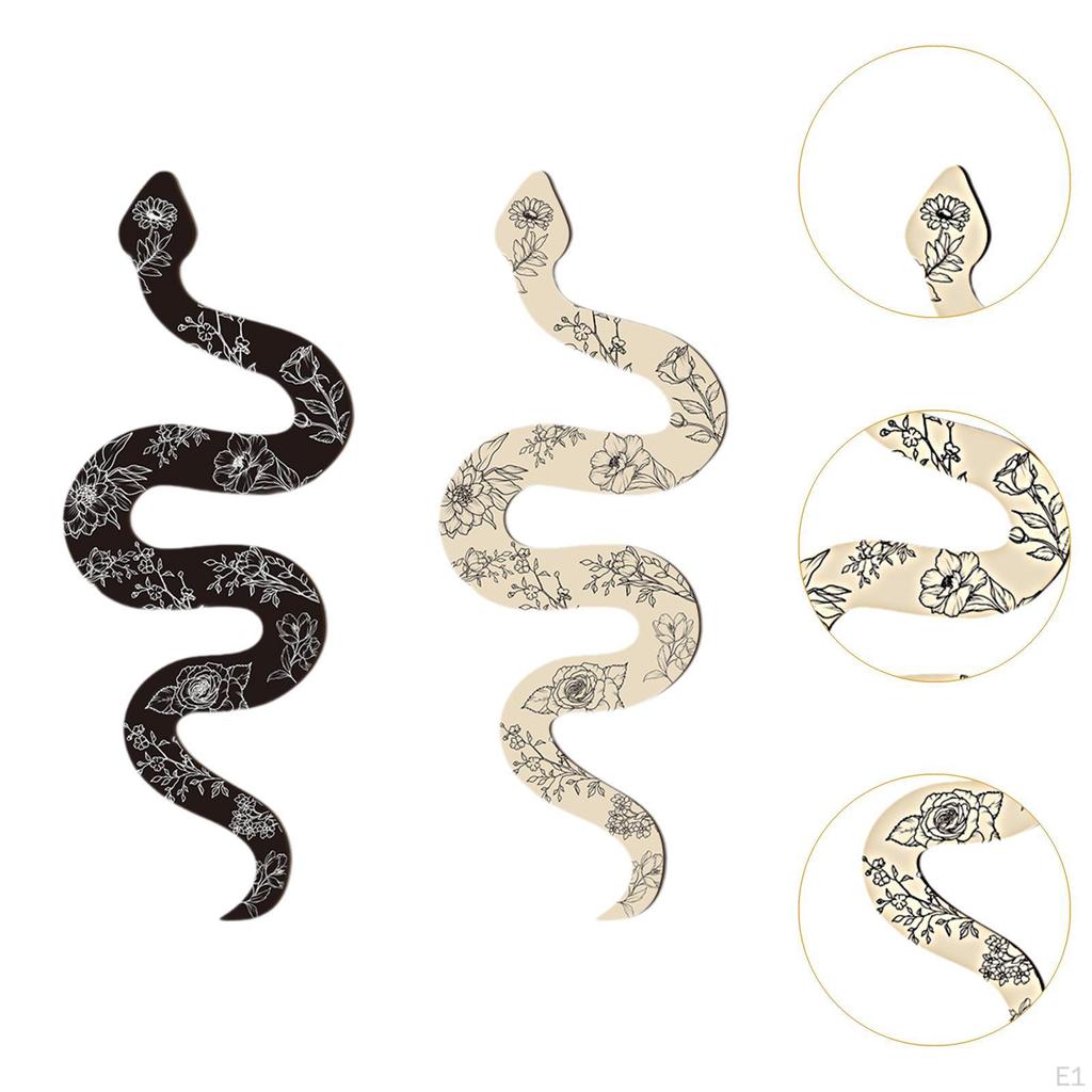 2 Pieces Wooden Snake Plaques Wall Decoration Boho Art Multipurpose for Home Farmhouse Hand