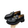 School Season Benefits~ 2025 Spring and Autumn New Leather Round Head Soft Sole Loafers Low Heel Shoes Comfortable Shallow Mouth Single Shoes