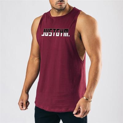 Erkek Marka Egzersiz Spor Salonu Moda Spor Tank Top Kas Kolsuz Spor Yelek Koşu Stringer Giyim Vücut Geliştirme Atlet