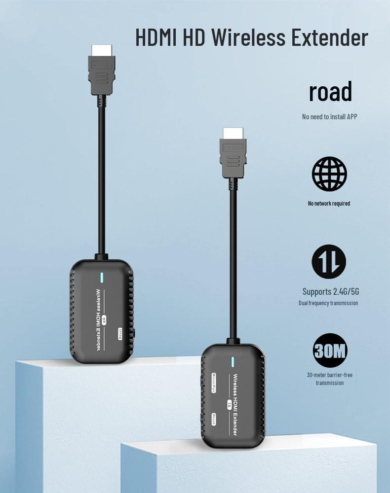 Transmițător Video HDMI Wireless 30m Extender de Înaltă Definiție pentru Partajare Ecran Conferință