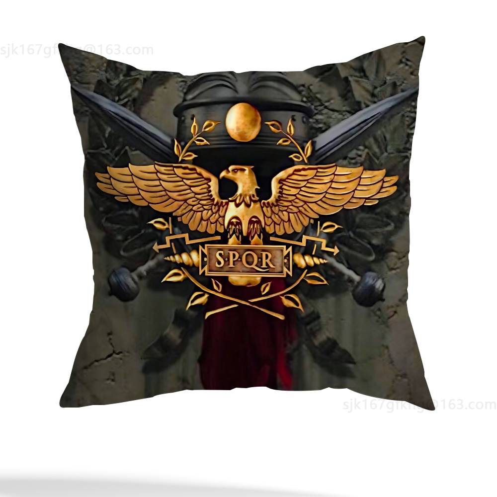 Retro Spqr Roman Empire Pillowcase Casual Style Decoration, Suitable for Home Decoration (excluding Pillow Core)
