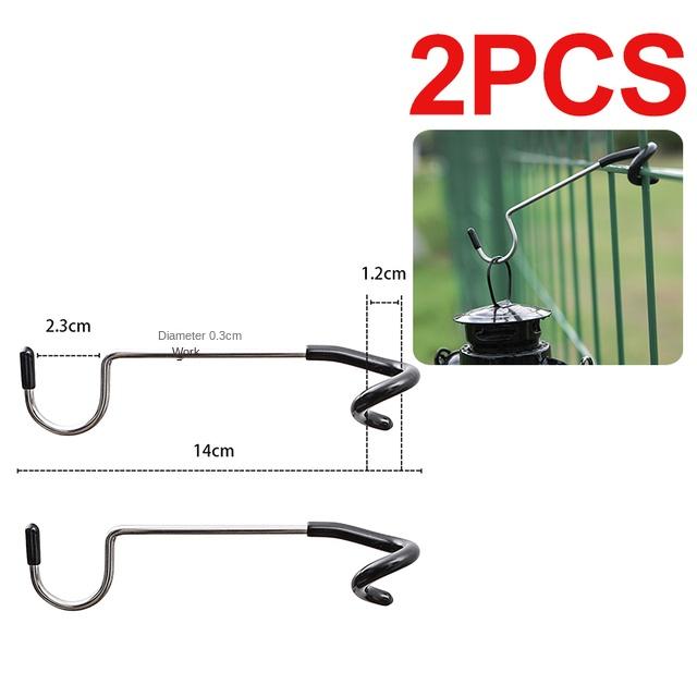 Stainless Steel Light Stand Holder Hooks Lightweight Tent Pole Lamp Hanger Hunting Fishing Lantern Hanger Outdoor Activity Camping Tools
