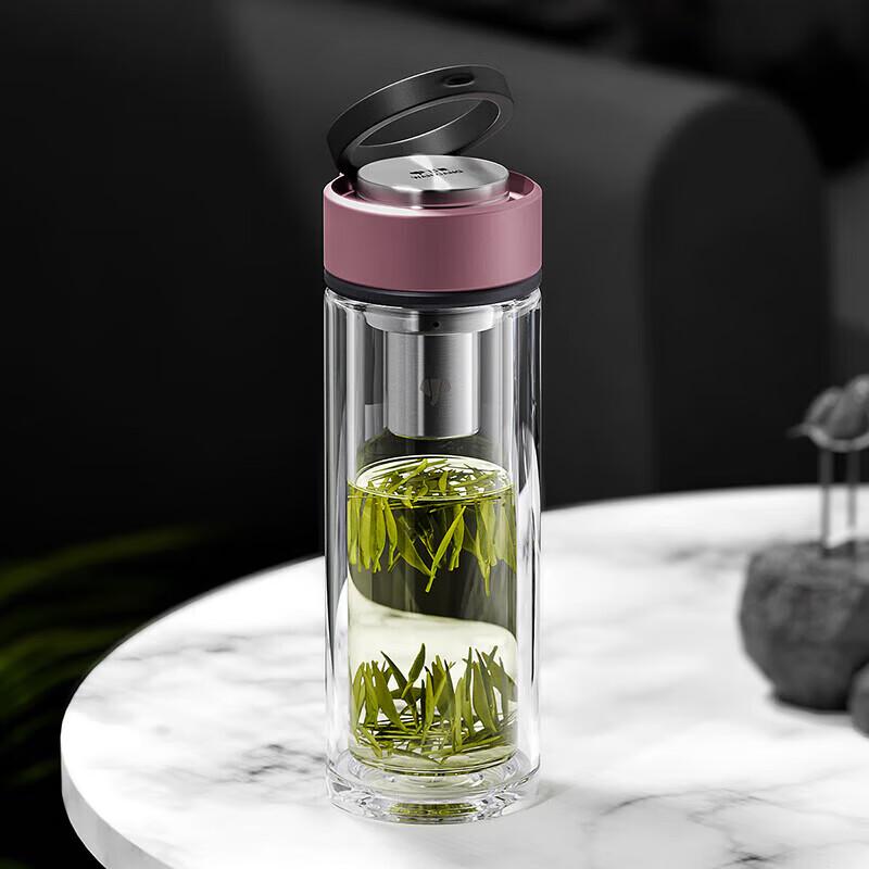 Wanxiang Double-Walled Glass Tumbler with Carrying Loop