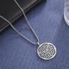 LIKGREAT Złoty Kolor Okrągły Kwiat Życia Merkaba Wisiorek Naszyjnik Amulet Medytacyjny Biżuteria ze Stali Nierdzewnej Prezenty na Walentynki