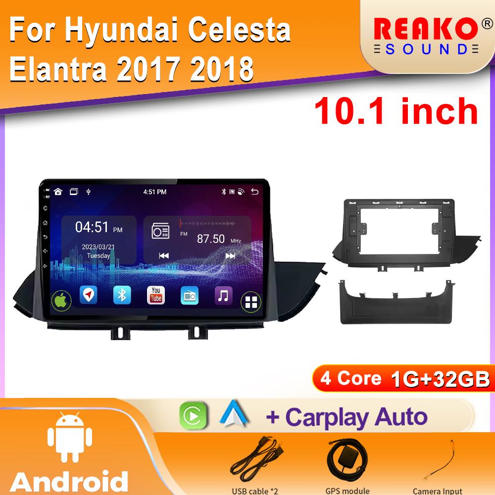 

Android автомагнитола для Hyundai Celesta Elantra 2017 2018 стерео GPS навигация видео Мультимедийный проигрыватель магнитофон 4 core 1GB+32GB carplay
