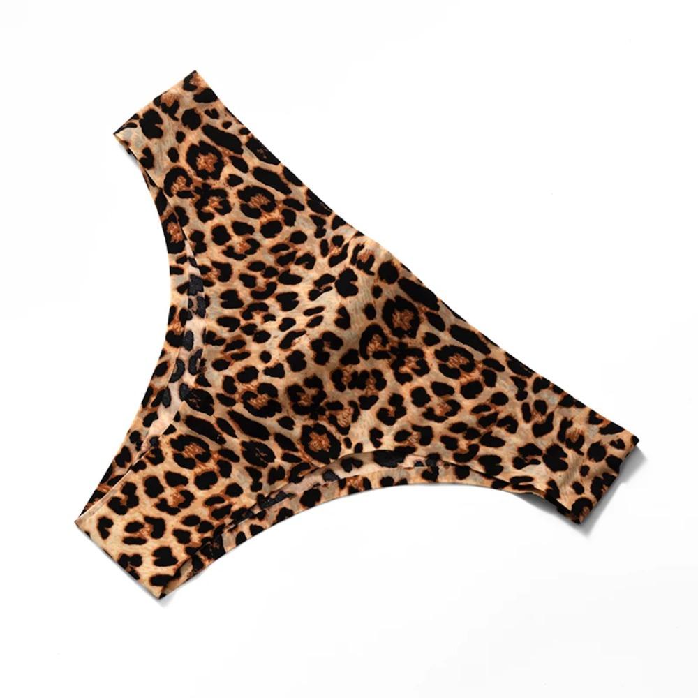 Women' S Seamless Underwear Ladies Leopard Panties Female Comfortable Intimate Lingerie Women Low-waist Thongs Luxury Underwears