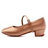3.5CM Children Girls Women Satin Ballroom Latin Waltz Dance Shoe Low Heel Close Toe Indoor Dancing Shoes Heeled 3.5CM