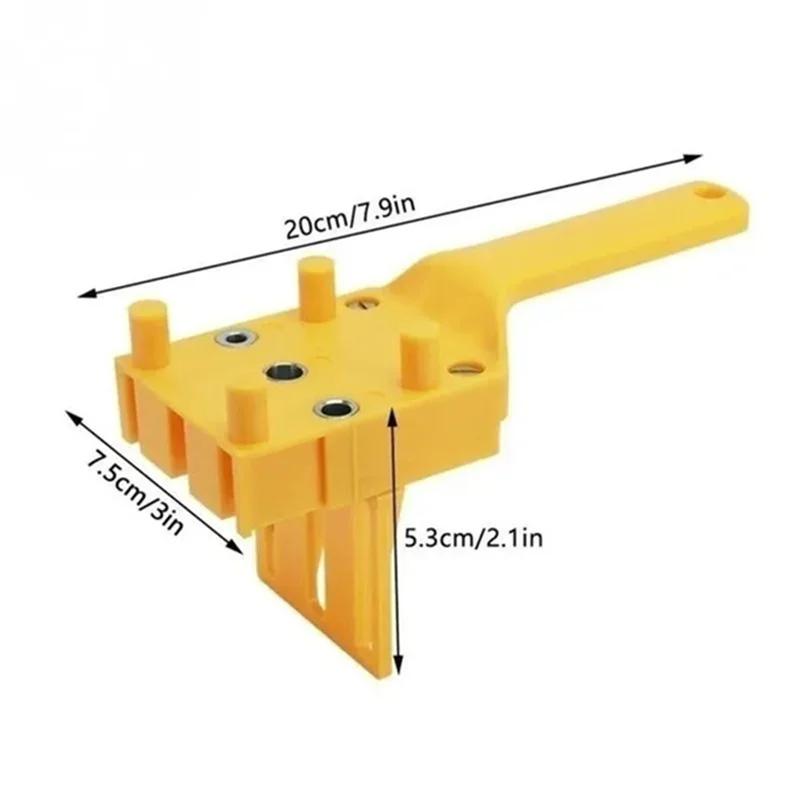 Handheld Drill Guide Woodworking Tool - Dowelling Jig Straight Hole Locator, Hole Saw Drill Bits Positioning Tool