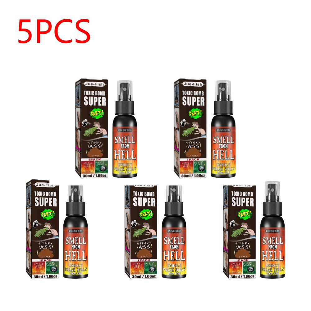 1-5X 30ml Smelly Fart Spray Can Stink Ass-Smelly Stinky Gas Crap Gag Prank Stuff Novelties Joke Halloween Party Supplies