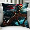 Cool JJack Sparrow Cushion Cover Birthday Anniversary Gifts Double Sided Printed Zipper Cushion Cover Soft Skin Bedding