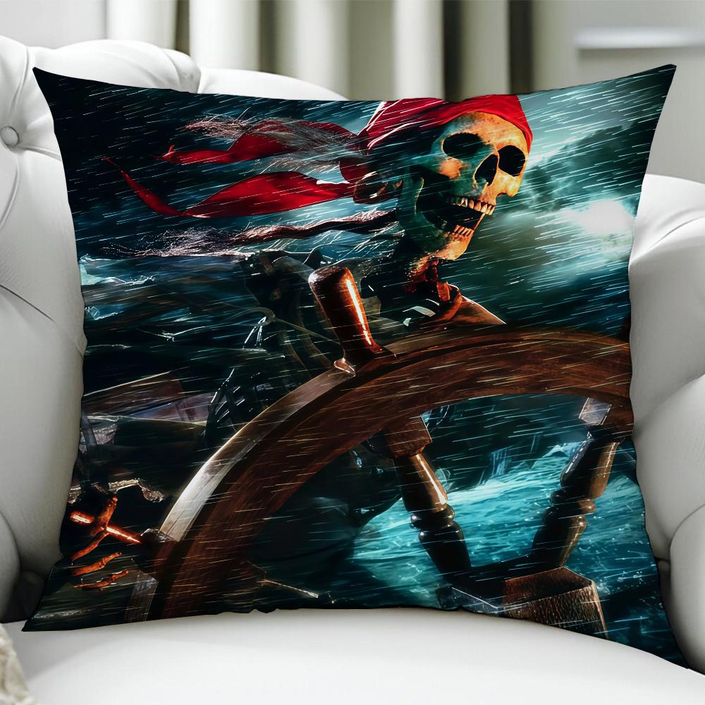 Cool JJack Sparrow Cushion Cover Birthday Anniversary Gifts Double Sided Printed Zipper Cushion Cover Soft Skin Bedding