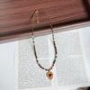 Bohemian Titanium Steel Clavicle Necklace - Maillard-Style Retro Design for Women, Light Luxury Autumn/Winter Accessory