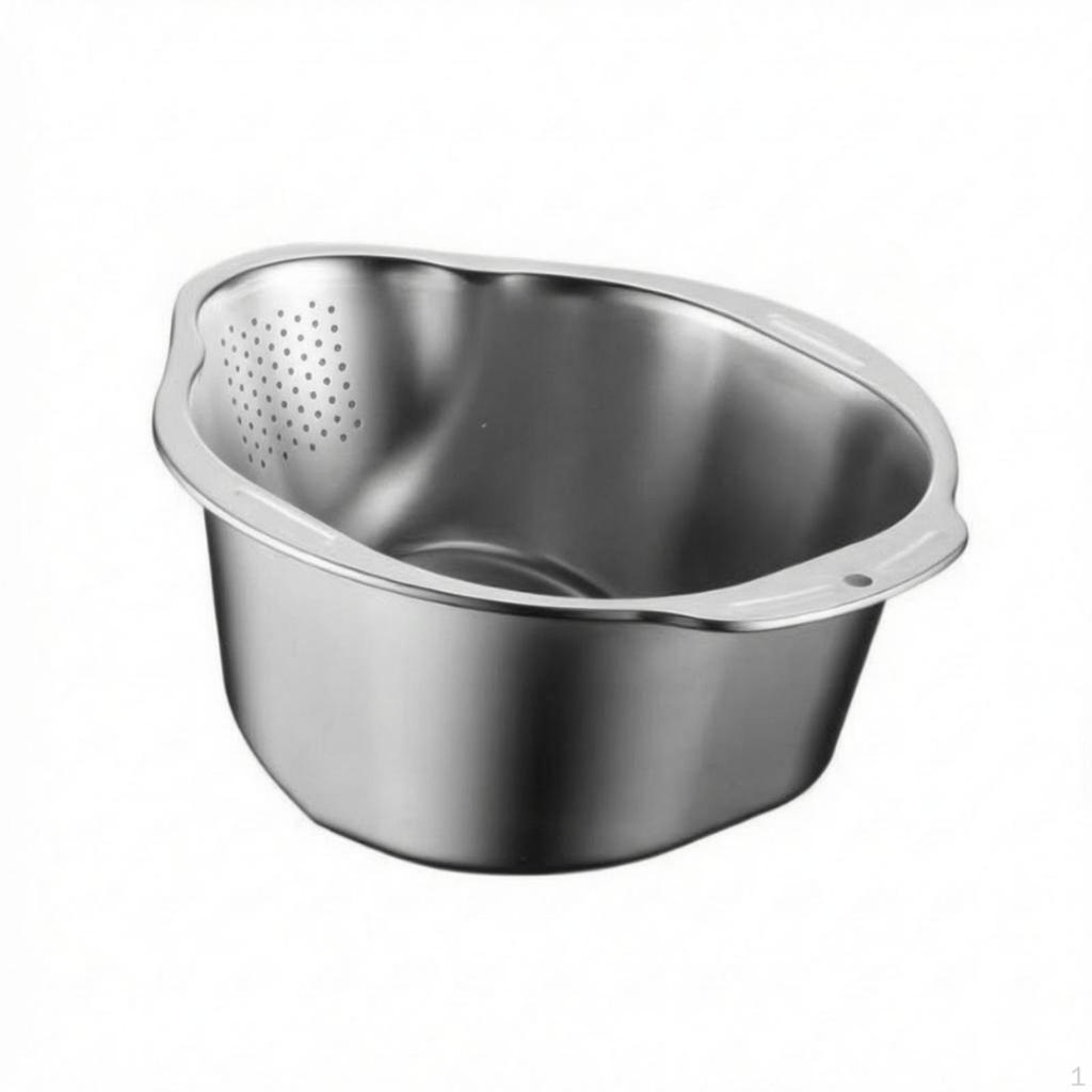 Rice Washer Strainer Bowl Slanted Washing Long-Lasting for Food Prep