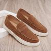 Autumn Men's Casual Slip-on Loafers, Fashionable British Bean Shoes