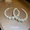 oversized pearl earrings French fashion temperament earrings retro exaggerated new earrings women