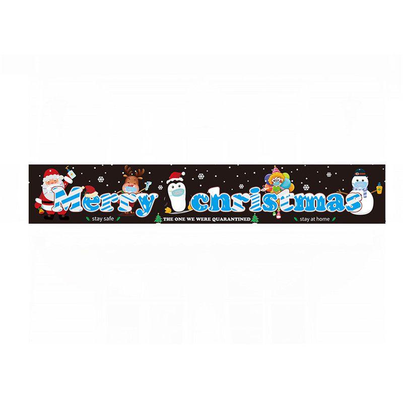 Merry Christmas Banner Featuring Santa Claus And Elk For Quarantine Outdoor Holiday Dcor