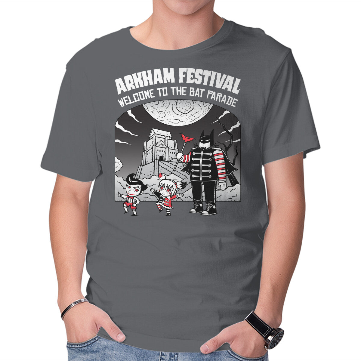 Unisex Crew Neck T-Shirt Bat Parade Graphic Short Sleeve Casual Tee XXL