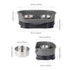 with Baffle Stainless Steel Dog Bowl Eating and Drinking Water Non-slip Feeding Basin Water Bowl Mess-Proof Large Capacity