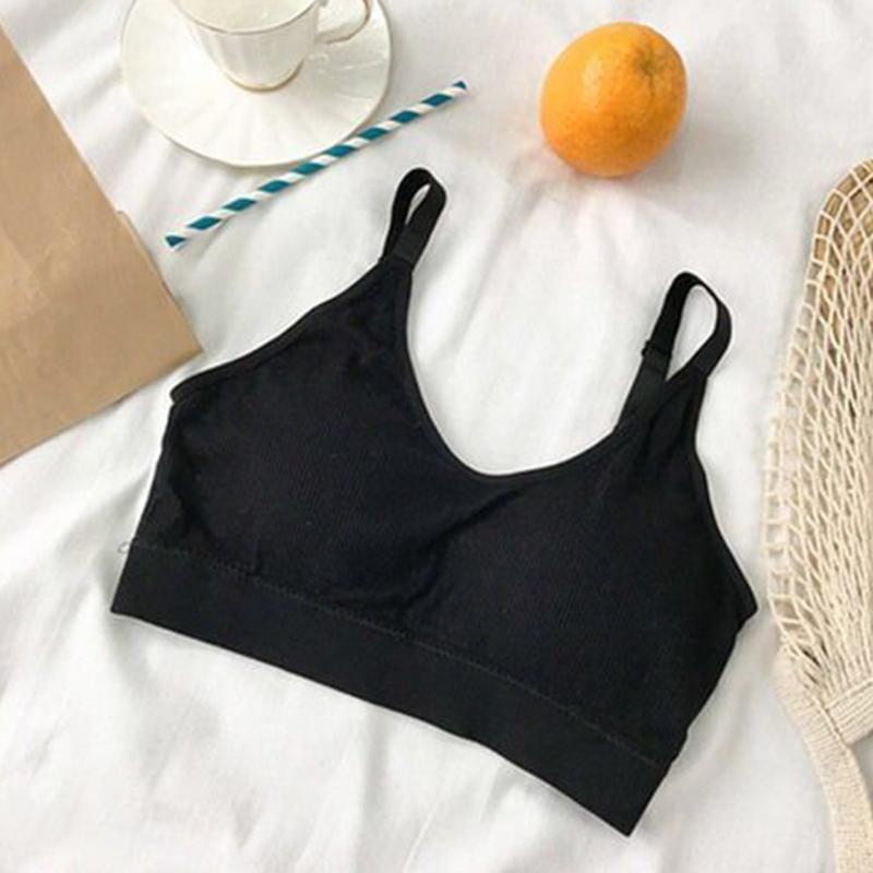 Magnifique sous-vêtement de poitrine enveloppant le dos avec coussinet de poitrine, gilet froncé anti-éblouissement pour le sommeil sans armatures