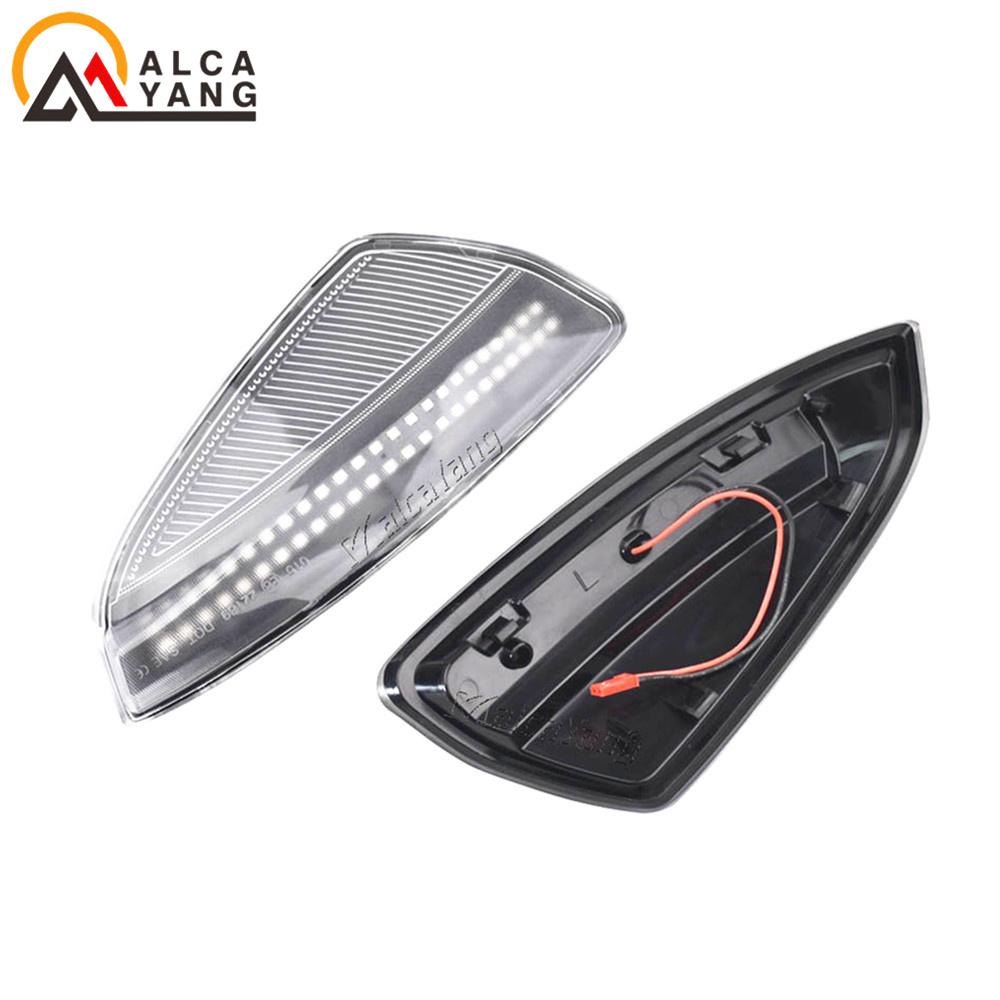 2PCS Turn Signal Light Side Mirror Indicator Blinker for Mercedes Benz C Class W204 S204 Viano Vito W639 ML W164 White LED DRL