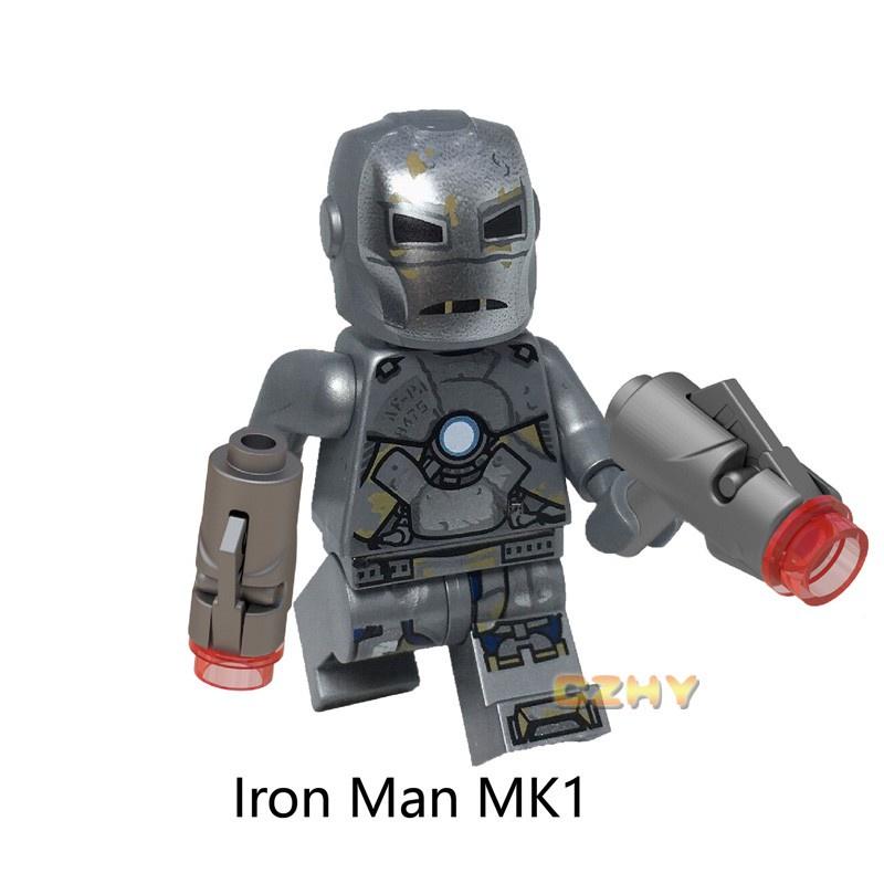 Captain Marvel Minifigures Super Heroes Outrider Iron Man MK50 MK1 MK5 MK85 MK41 Building Blocks Model Bricks Sets Toys for Children WM6055