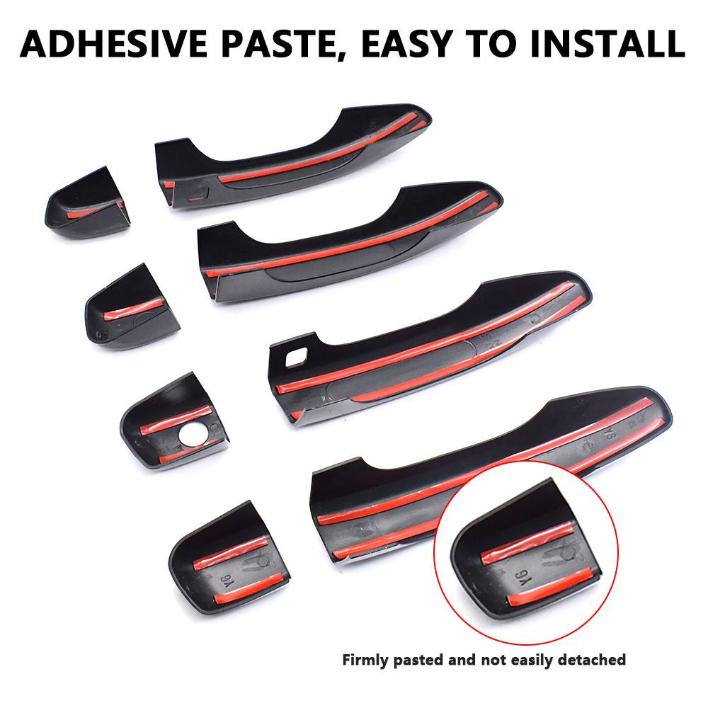 4 Stück Für Honda Accord 2018-2025 (Mit 2 Aussparungen für Smartkey-Zugang an der Vordertür) Auto Türgriffabdeckung Zierleiste Autozubehör