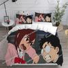DAN DA DAN Set Biancheria da Letto di Lusso Anime Cartone Animato Giapponese Set Copripiumino Coperta Singola Matrimoniale Dimensioni Stampato Tessile per la Casa