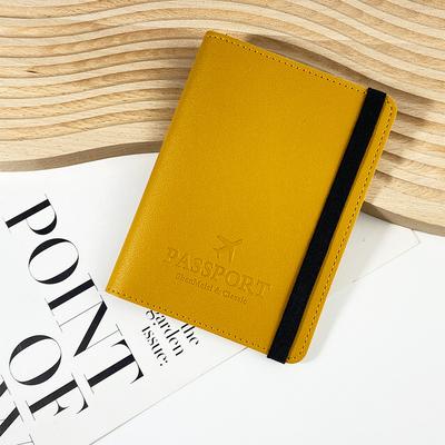 Multi-card Strap Passport Protection, This Set of Pu Thickened Leather Passport Clip Can Be Determined LOGO Leather Passport Bag