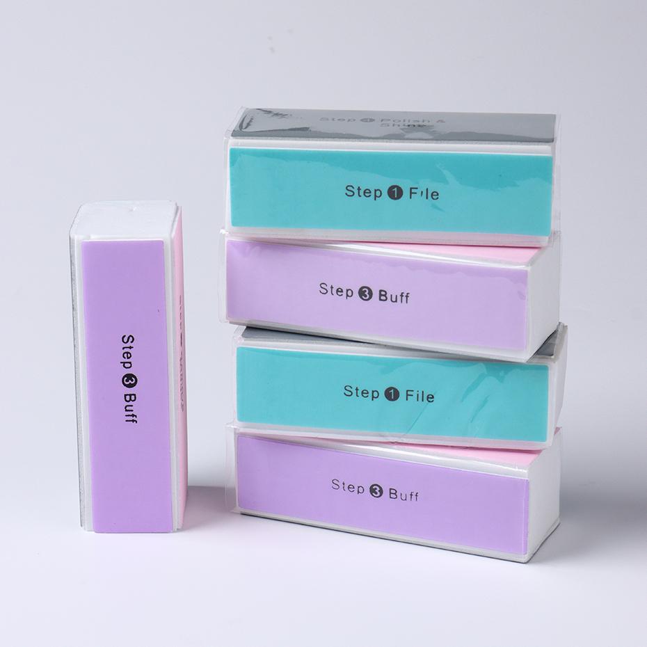 5 шт./лот блок для полировки ногтей 4-х полосный цветной блок для полировки блеск пилка для полировки ногтей маникюр шлифовка инструменты для дизайна ногтей