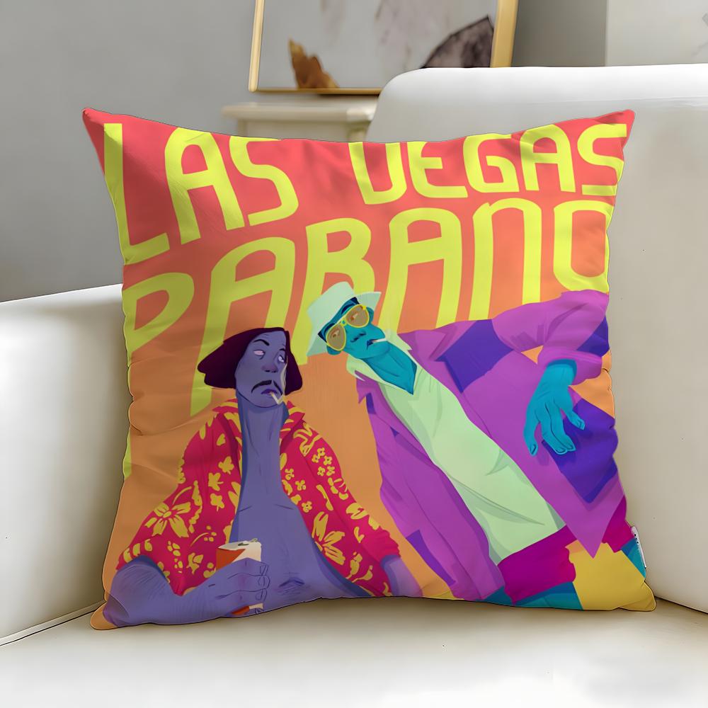 Classic Movie Fear Loathing Las Vegas Cushion Cover Soft EasyWash Pillow Case Versatile for Couch Bed Travel and Office