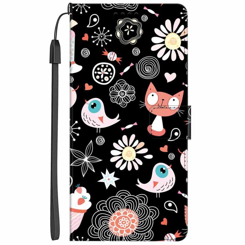 Leather Book Cover For Xiaomi Poco C40 Case Wallet Flip Cat Coque For Xiaomi Poco X4 Pro 5G / M4 Pro 4G Case Protection X3Pro Poco C40&Case & Strap