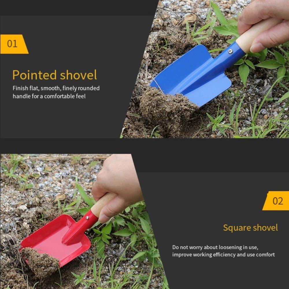 3/5/6Pcs Metal Garden Tool Set Colorful Small Shovel Rake Kit Garden Work Gadget  Children