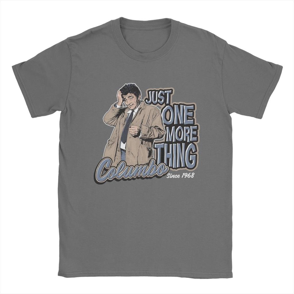 Men's T-Shirt Columbo Just One More Thing Novelty 100% Cotton Tees Short Sleeve T Shirt Round Collar Tops Graphic