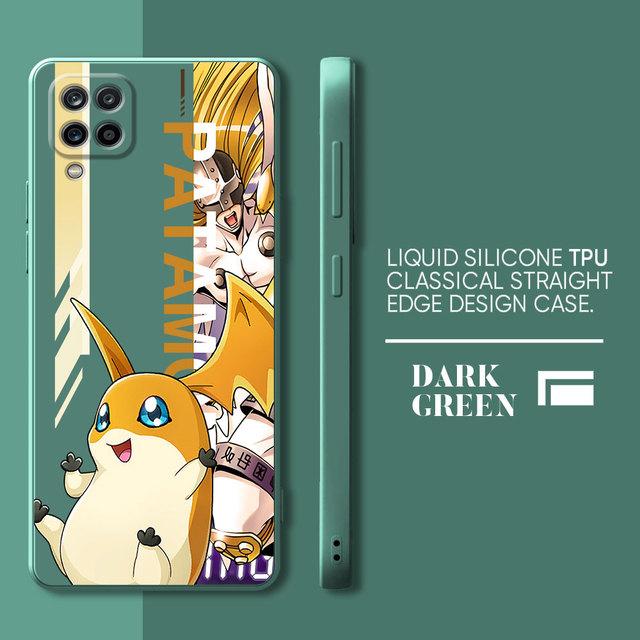 Digital Monster Digimon Cute Phone Case For Samsung Galaxy A02 A31 A51 A70 A03s A11 A50 A21s A01 A71 Square Liquid Cover