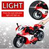 1/12 Scale Rapidly Racing 25DS Motorcycle Toy,Pull Back Vehicles,Alloy Toy Motorcycle with Sound and Light,Motorcycle Replica for Kids 3-9