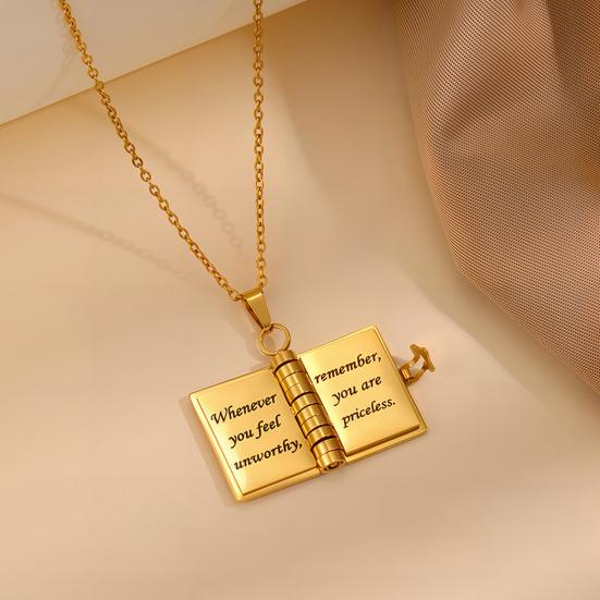 Book Pendant Necklace My Little Star Book Necklace Mini Book
