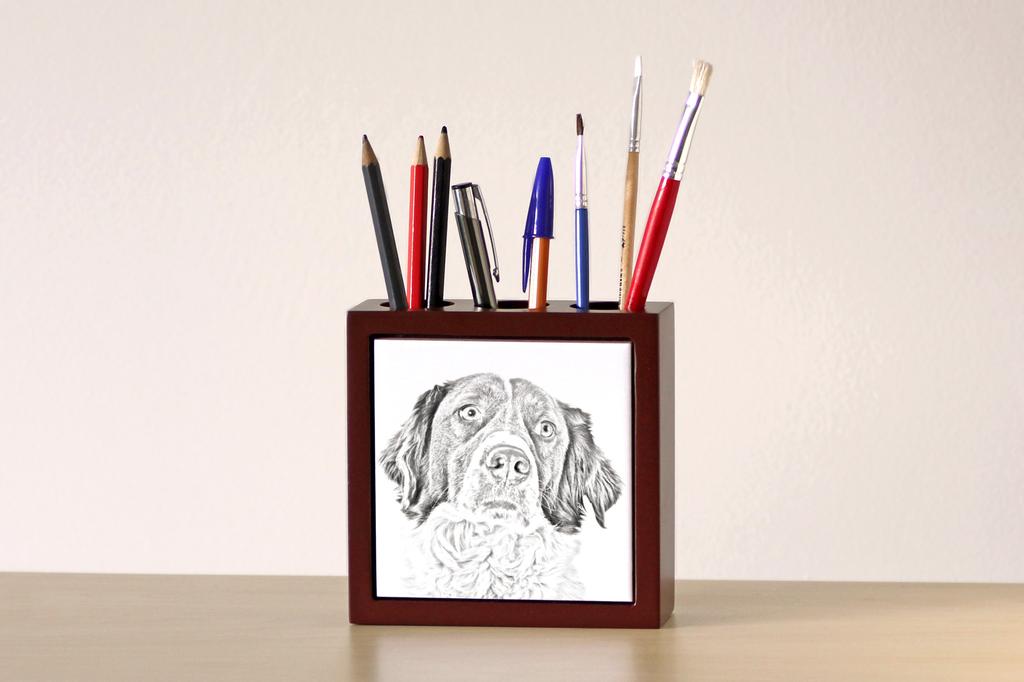 French Spaniel, French Setter, Setter – Pen holder with a dog, desk organizer with a print | Art-Dog