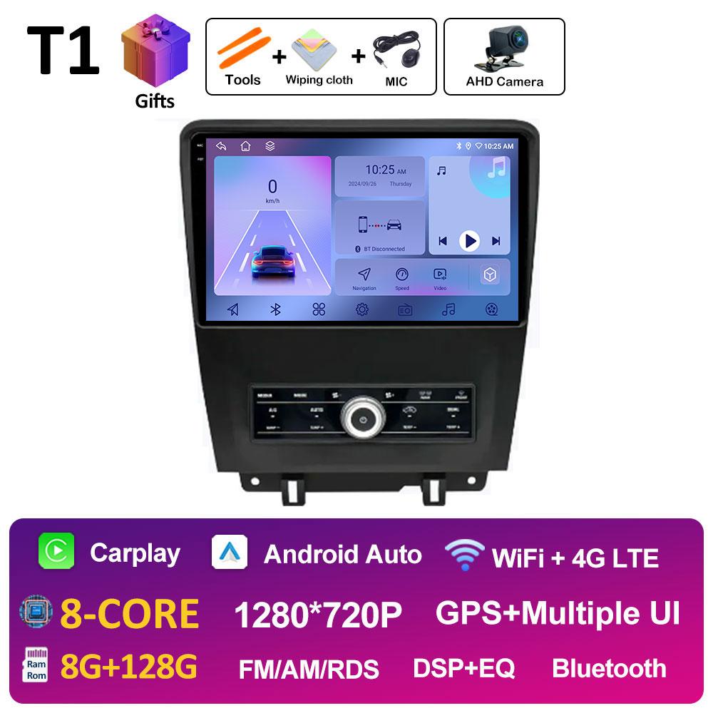 For Ford Mustang 2009 2010 2011 - 2014 DSP Stereo GPS Navigation Car Video Radio Multimedia Player Android Auto Cooling Fan WIFI