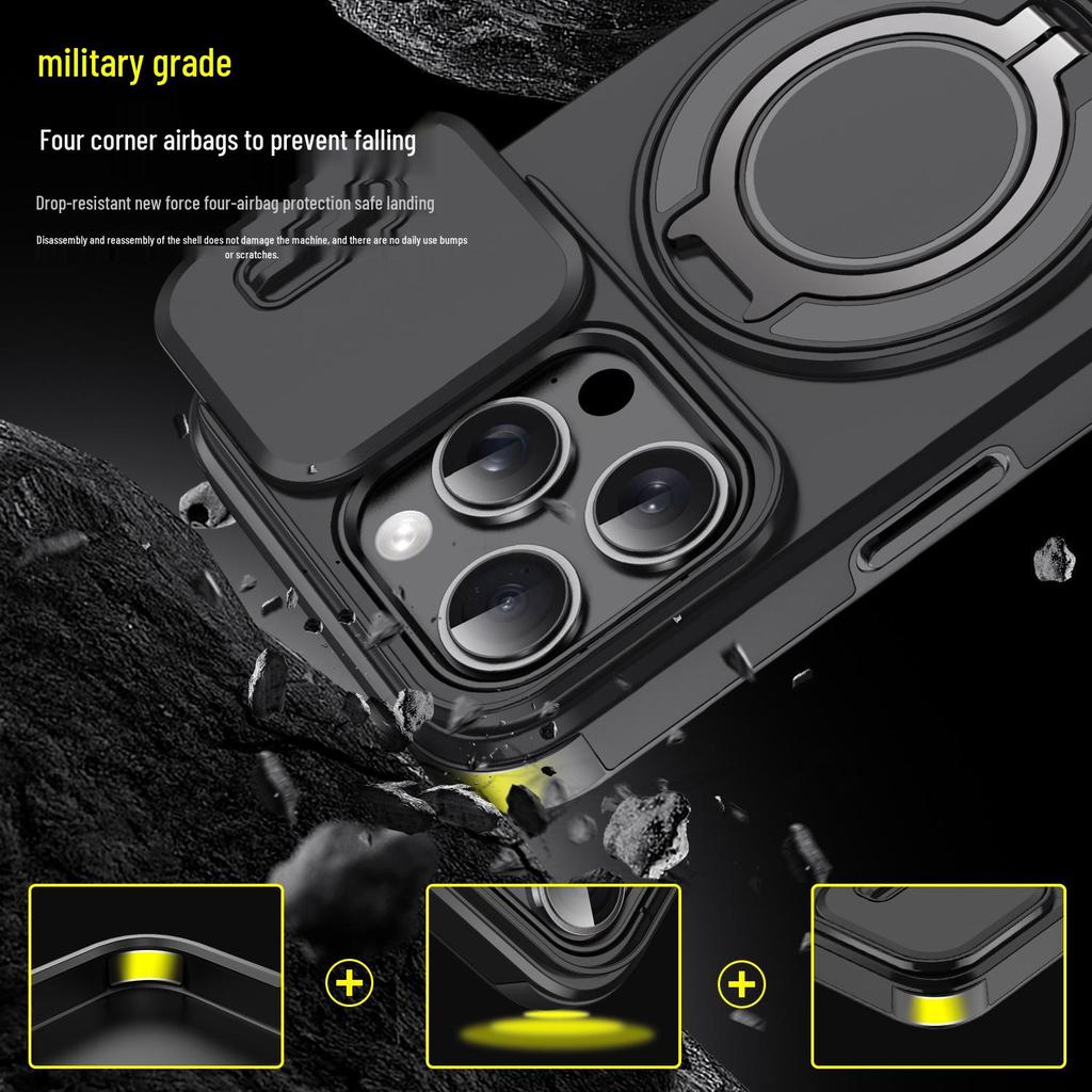 Linker Drop-Proof Stand Case for iPhone 17 Pro Max/16 Pro/15 Plus