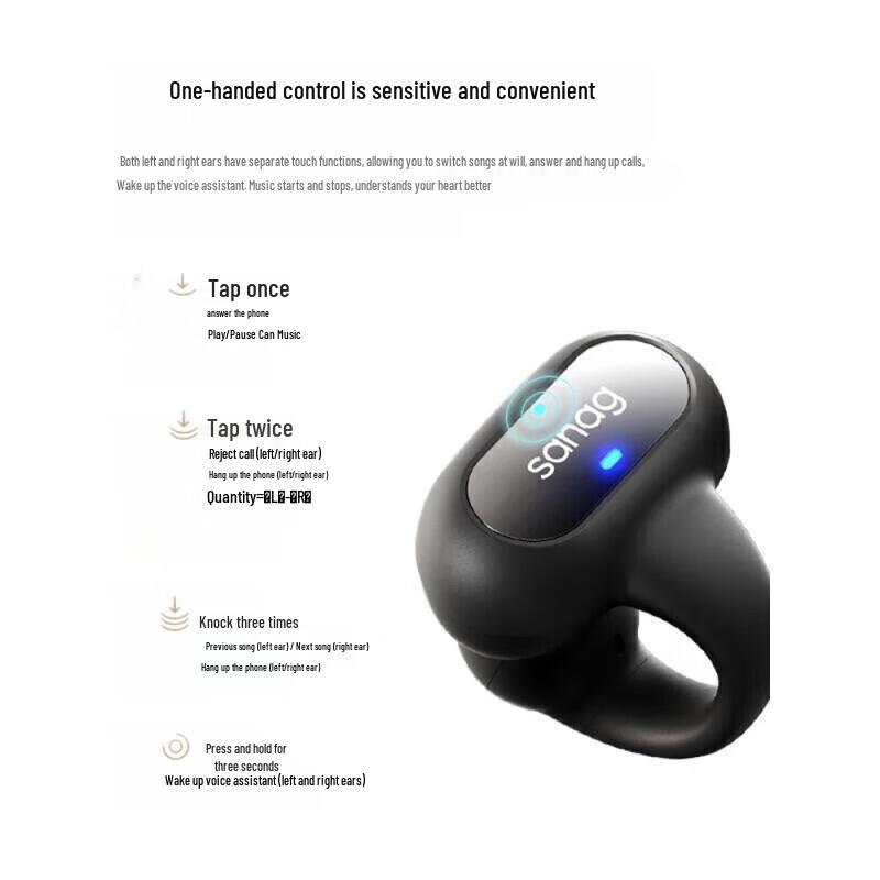 Sainyer S-Z51SPro Bone Conduction Ear-Clip Bluetooth Headset