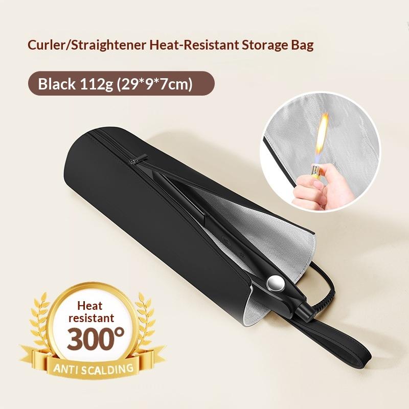 Heat-Proof Aluminum Coating Hair Styling Tool Bag - Wall-Hangable Storage Pouch For Curler, Hair Straightener & Blow Dryer, Mult